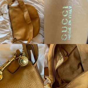 Vintage Gucci grained leather hobo purse